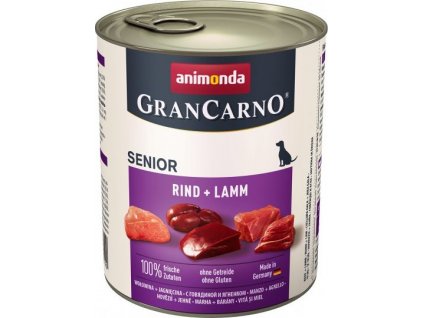 GRANCARNO Senior - hovězí, jehněčí 800 g