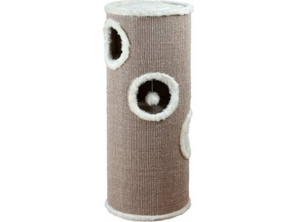 Škrabací válec pro kočky TOWER EDOARDO šedo/krémový 100 cm