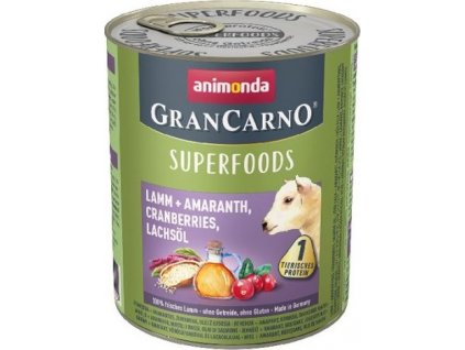 GRANCARNO Superfoods jehněčí,amarant,brusinky,los.olej 800g