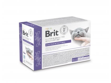 Brit VD Cat Pouch fillets in Gravy Gastrointest 12x85g