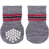 Protiskluzové šedé ponožky, 2 ks pro psy XS-S (čivava)