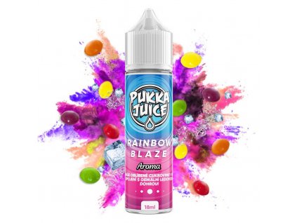 Pukka Juice - Shake & Vape - Rainbow Blaze (Ovocné bonbony s cooladou) - 18ml, produktový obrázek.