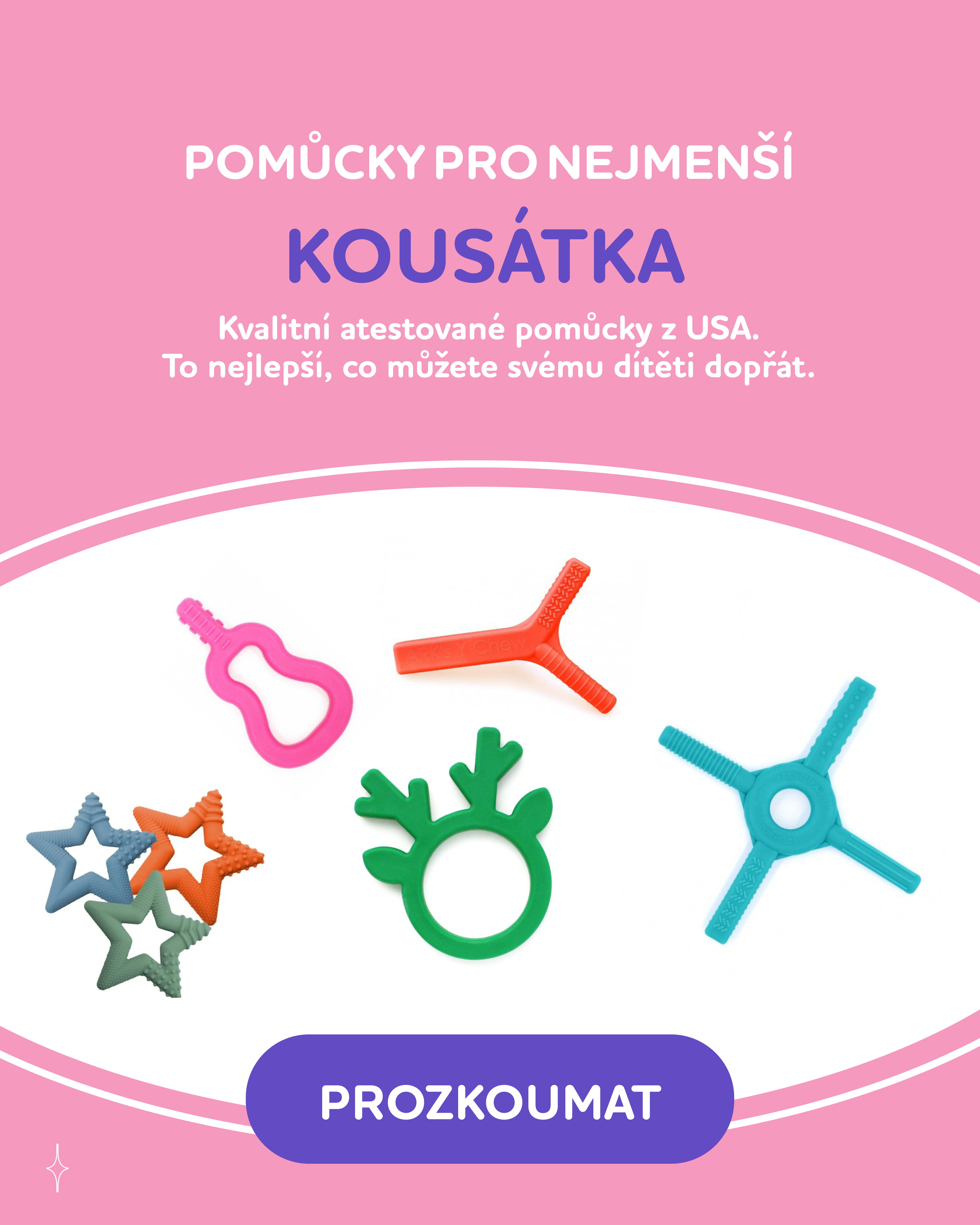 Pomůcky pro nejmenší kousátka mobile