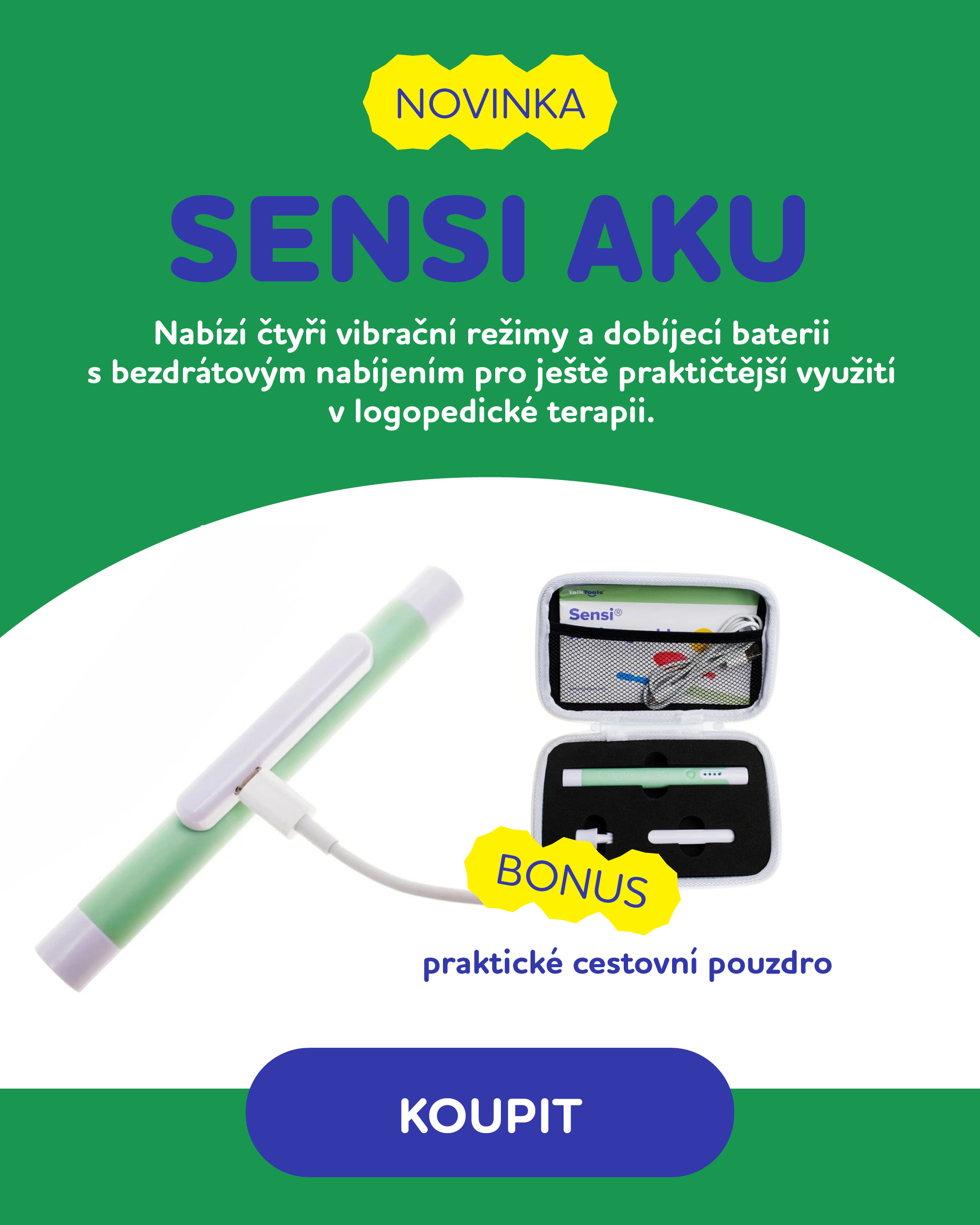 SENSI AKU LOGOPEDICKÁ VIBRAČNÍ POMŮCKA mobile