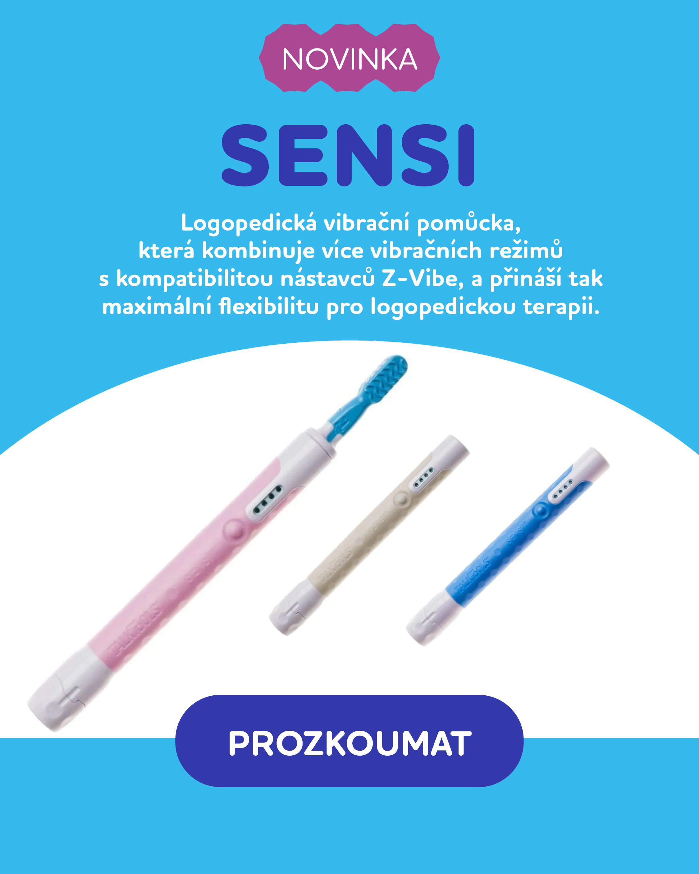 SENSI LOGOPEDICKÁ VIBRAČNÍ POMŮCKA MOBILE