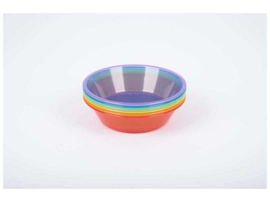 Set of translucent bowls for sorting (6 pcs per pack)