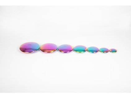 Reflective metallic colored rhinestones (7 pcs in a pack.)