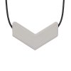 Chevron Necklace Light Gray Full Res