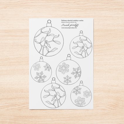 sablony vanocni ozdoby v archu
