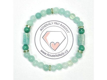 naramek mineraly amazonit malachit fluorit