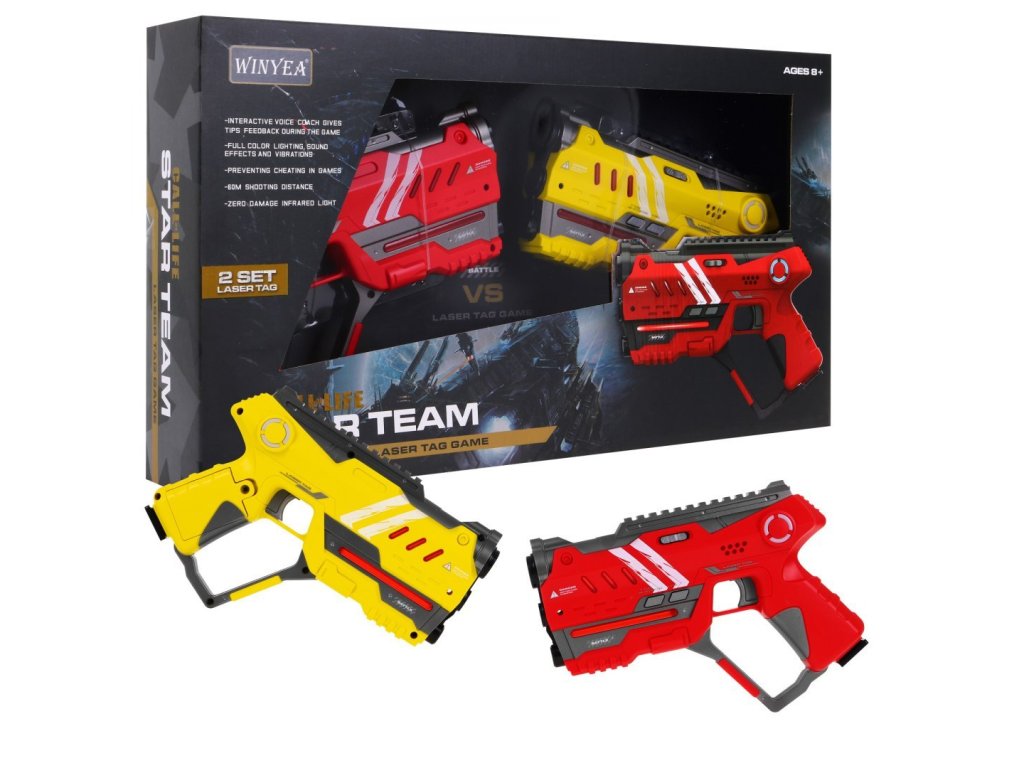 Laserové zbraně LASER TAG Červená Žlutá