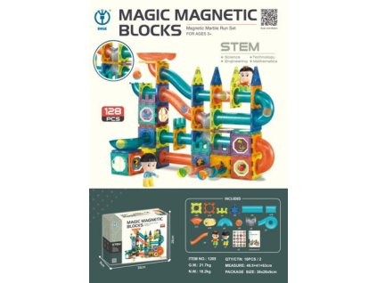 Magnetické bloky Sada 128 prvků