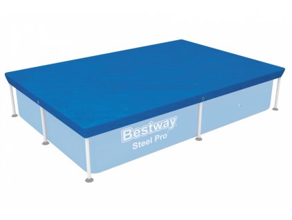 Krycí plachta 224 × 154 cm na bazén s konstrukcí Steel Pro 221 × 150 × 43 cm BESTWAY