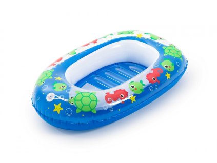 Nafukovací ponton  BESTWAY  modrý pro děti 3+, nafukovací dno , pevná madla , 102 x 69 cm
