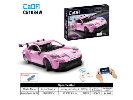 R/C bloky Sportovní auto růžové EE