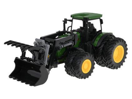 Zelený traktor s prohlídkou 1:24