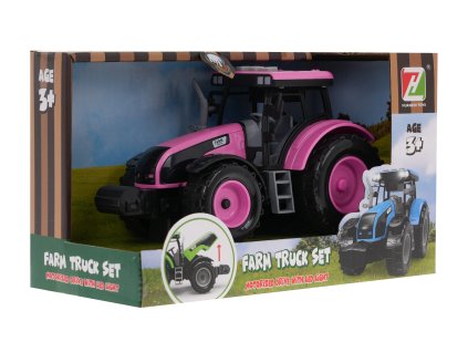 Růžový traktor se zvukovou funkcí