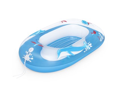 Nafukovací ponton  BESTWAY  s delfíny pro děti 3+, nafukovací dno , pevná madla , 102 x 69 cm