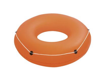 Nafukovací kruh na plavání Bestway – oranžový, 119 cm + tažné lano