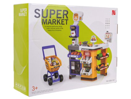 MEGA Supermarket s nákupním košíkem + příslušenství