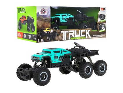 R C Car 1:18 Crawler 6x6 2 4G modrá