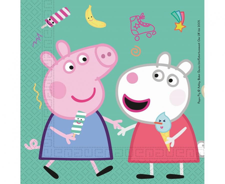 Prasátko Peppa Ubrousky - Peppa a párty, 20 ks