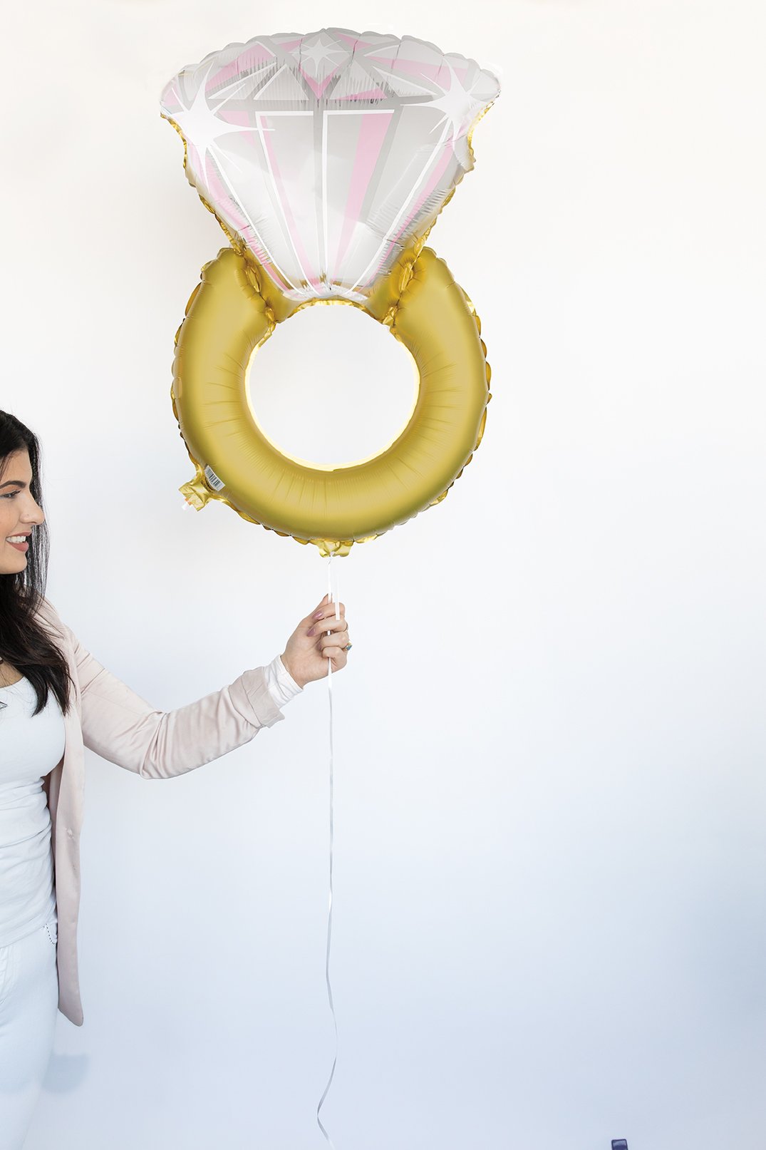 Balónek Fóliový – Zásnubní prsten, 66 cm