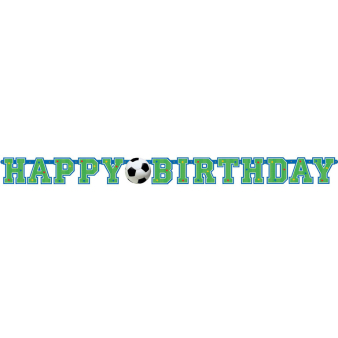  Fotbal párty Narozeninový nápis - Happy Birthday, 130 cm
