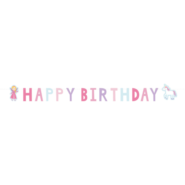 Jednorožci Narozeninový nápis - Happy Birthday