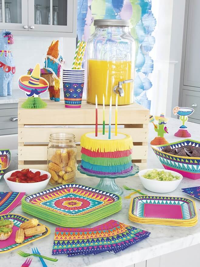 Mexická fiesta Dekorace 3 ks – Boho Fiesta honeycomb