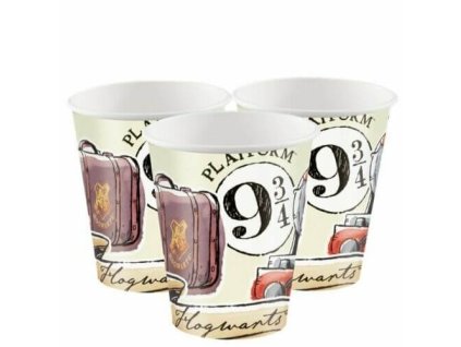 Harry Potter Kelímky 8 ks - Nástupiště 9 3/4 | Kouzelnaparty.cz