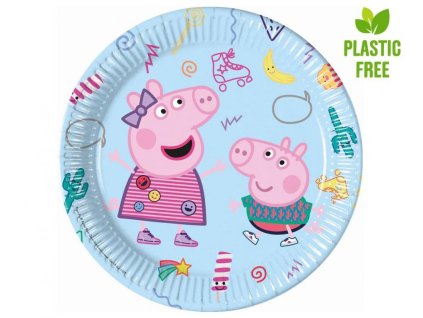 Prasátko Peppa Talíře - Peppa a párty, 8 ks | Kouzelnaparty.cz