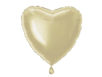 Balónek Fóliový srdce – Zlatá, 45 cm | Kouzelnaparty.cz