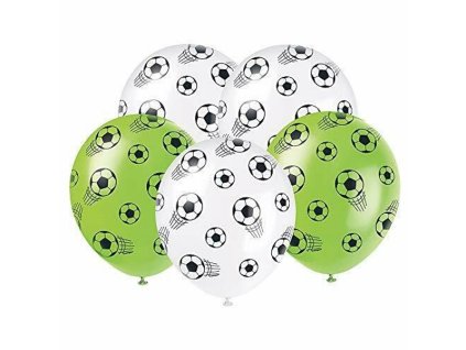 Fotbal Balónky latexové 5 ks – Fotbalový míč, 30 cm | Kouzelnaparty.cz
