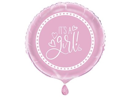 Baby Shower Balónek fóliový – Růžová srdíčka, 45 cm | Kouzelnaparty.cz