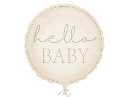 Baby Shower Balónek fóliový – Hello Baby neutrální, 45 cm | Kouzelnaparty.cz