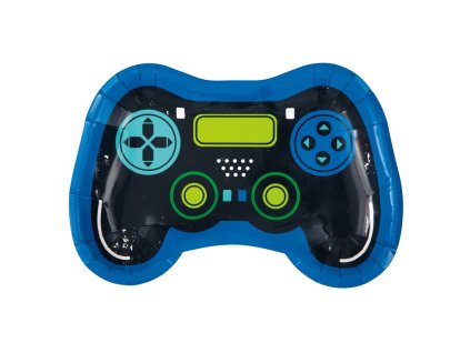 Game Party Talíře 8 ks – Ovladač, 23 cm | Kouzelnaparty.cz