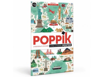 poppik poster discovery stickers world tour du monde monuments