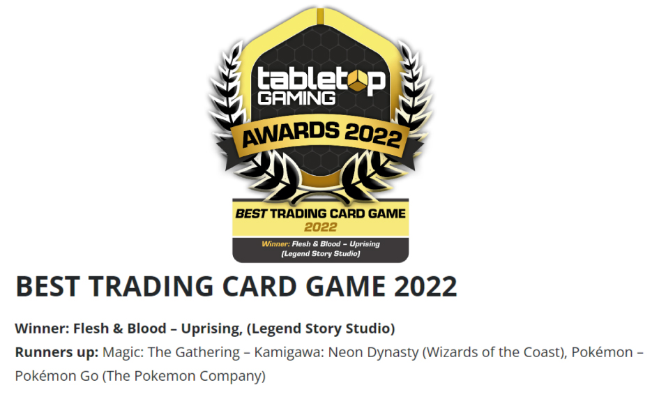 Výherce Tabletop Gaming Awards 2022