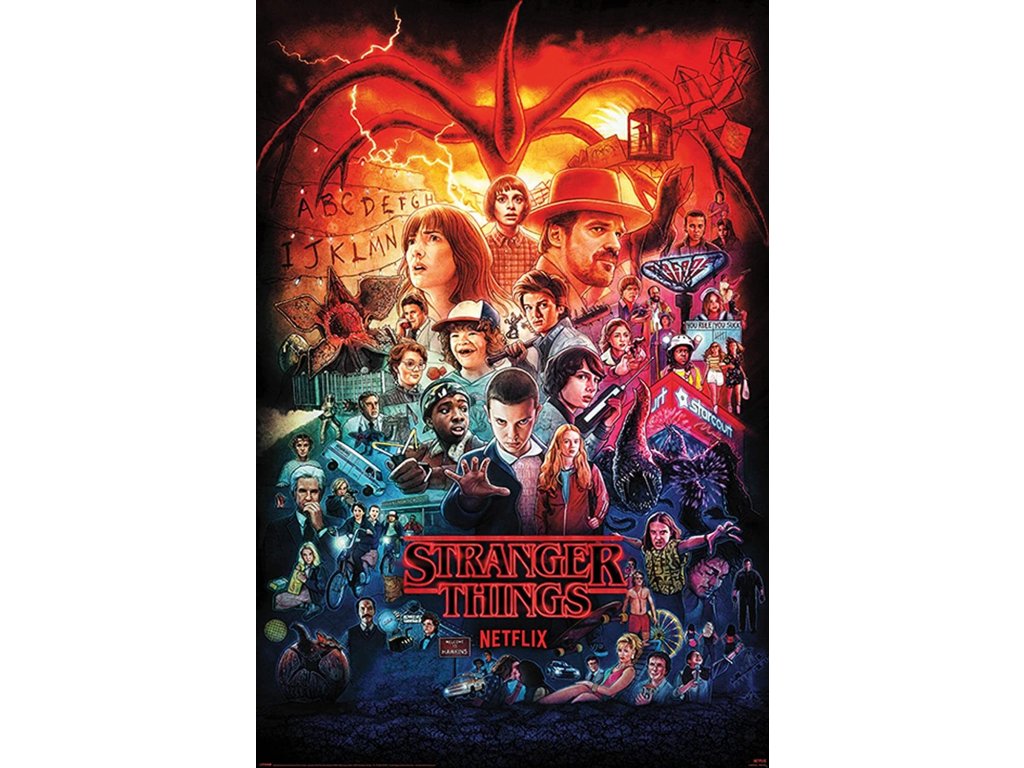 52782 stranger things plakat seasons montage