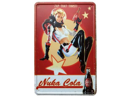 Fallout Metal Sign Nuka Cola Girl