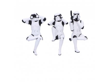 Stormtrooper Figures Three Wise Sitting Stormtroopers 11 cm