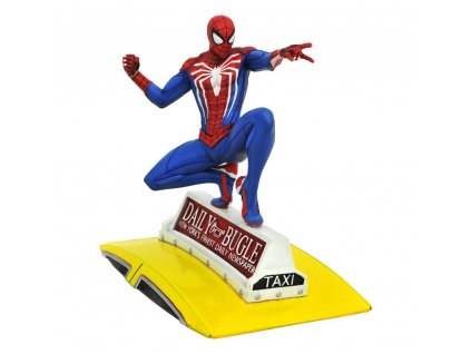 Spider-Man 2018 Marvel Video Game Gallery PVC Statue Spider-Man on Taxi 23 cm
