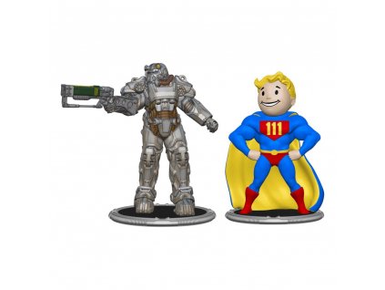 Fallout Mini Figures 2-Pack Set C T-60 & Vault Boy (Power) 7 cm