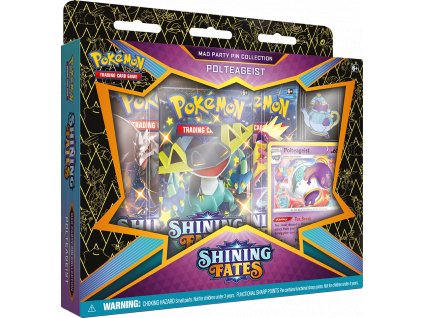 pokemon tcg shining fates mad party pin collection polteageist
