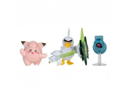 Pokémon Sada bojových figurek 3-Pack Clefairy, Beldum, Sirfetch'd 5 cm