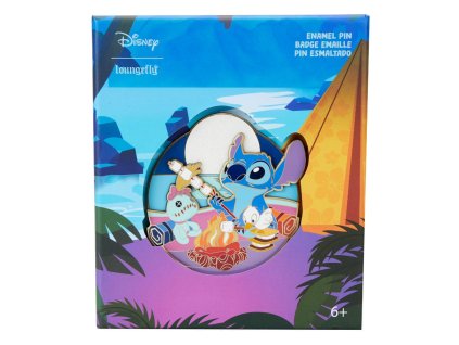 Disney by Loungefly Enamel 3" Pins Lilo& Stitch Camping Cuties 3" Collector Box Assortment (12)