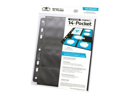 Ultimate Guard 14-Pocket Supreme Compact Pages Standard + Mini American (10) - Black