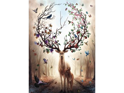 Bájný jelen 1000 dílků