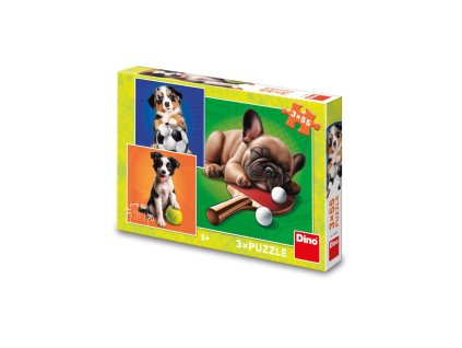 PSÍ SPORTOVCI 3x55 Puzzle